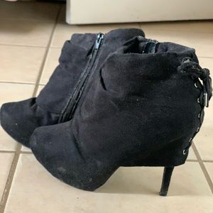 Black Suede Booties